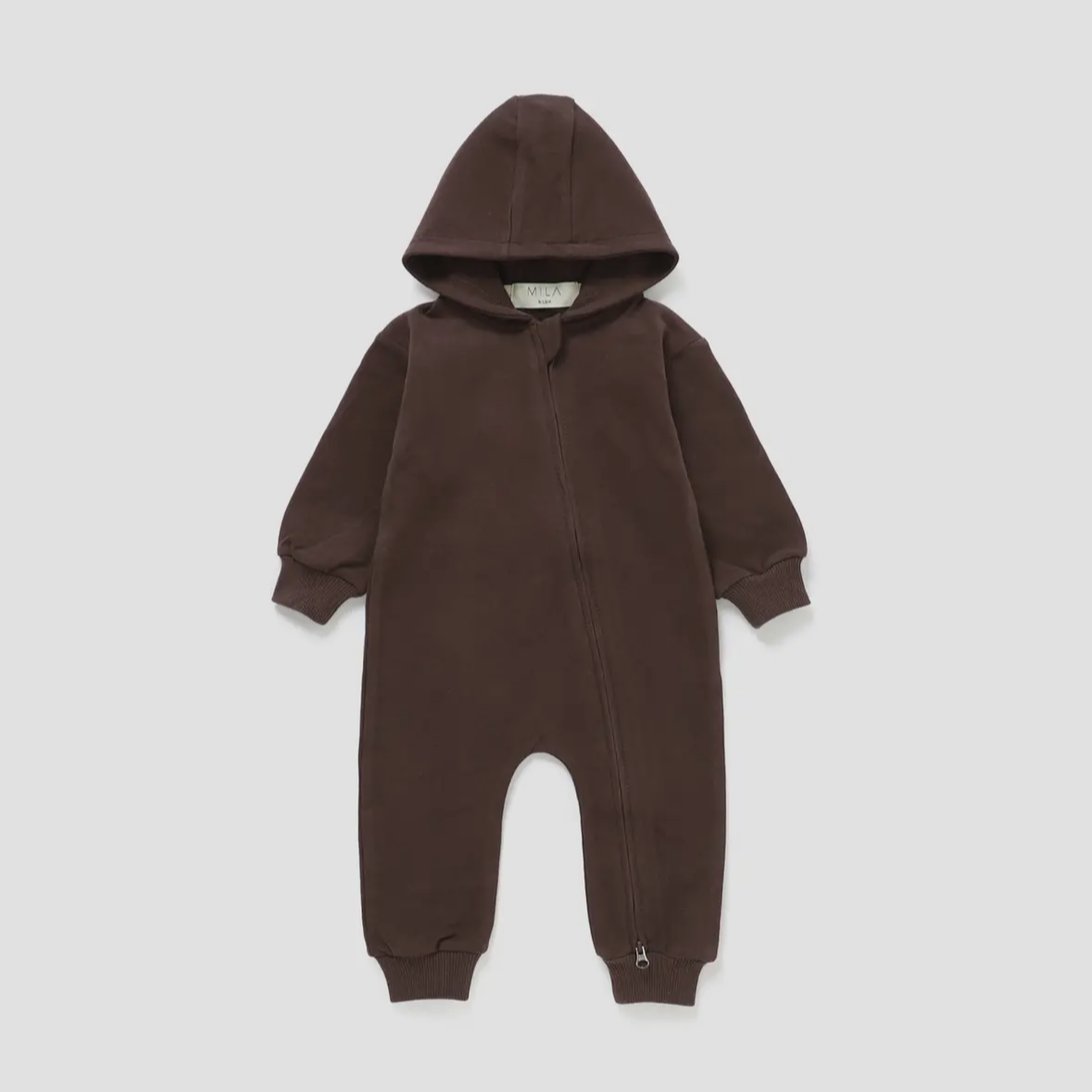 Hoodie Romper - Mocha