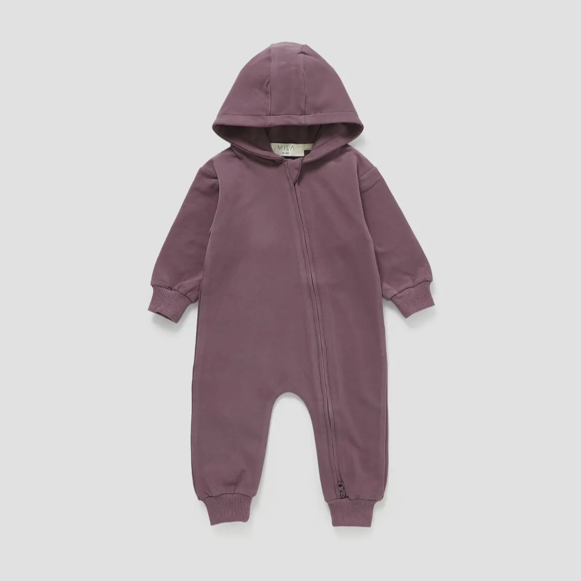 Hoodie Romper - Plum