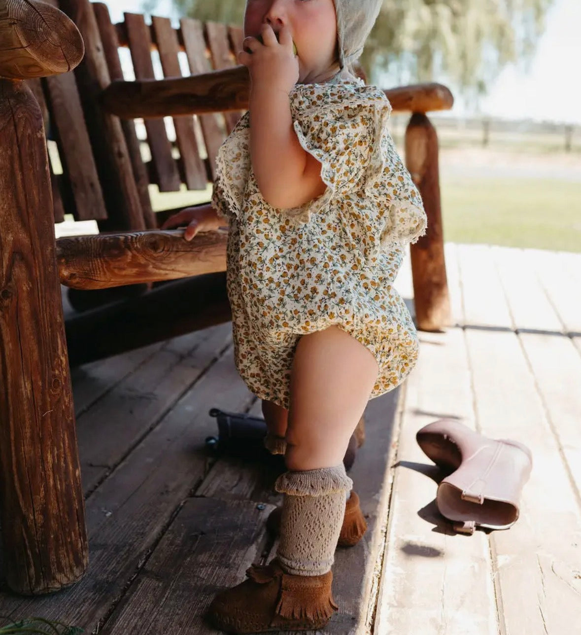 Maisie Floral Romper & Bow