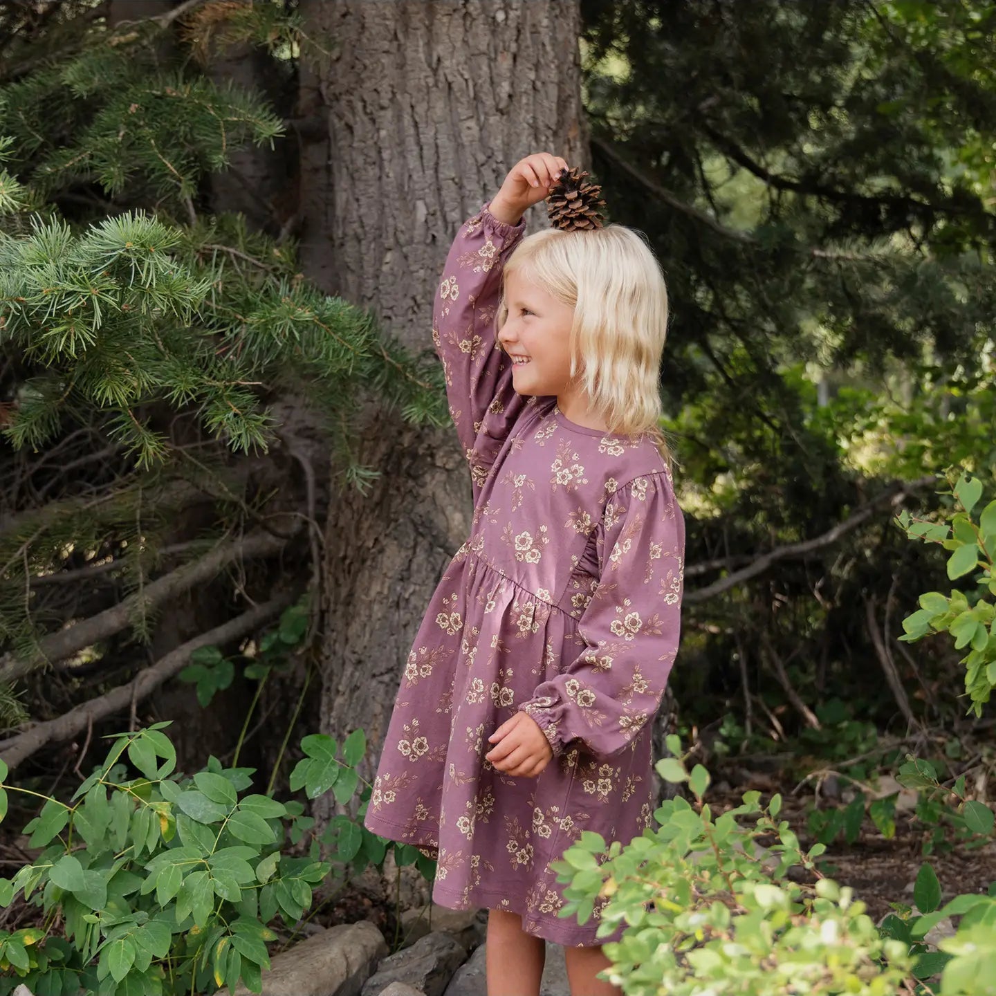 Orchid Bloom Puff Sleeve Dress