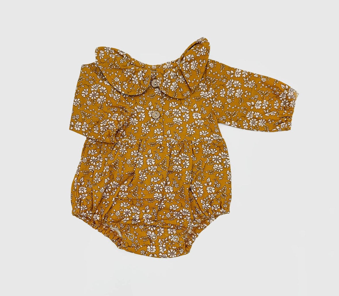 Mustard Floral Romper
