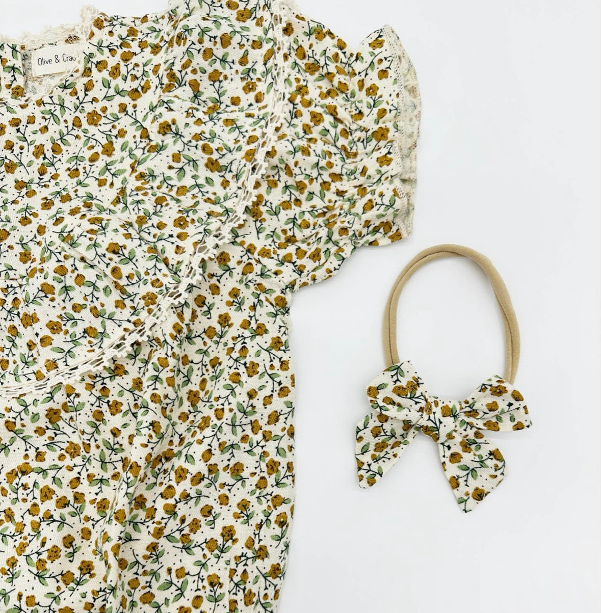 Maisie Floral Romper & Bow