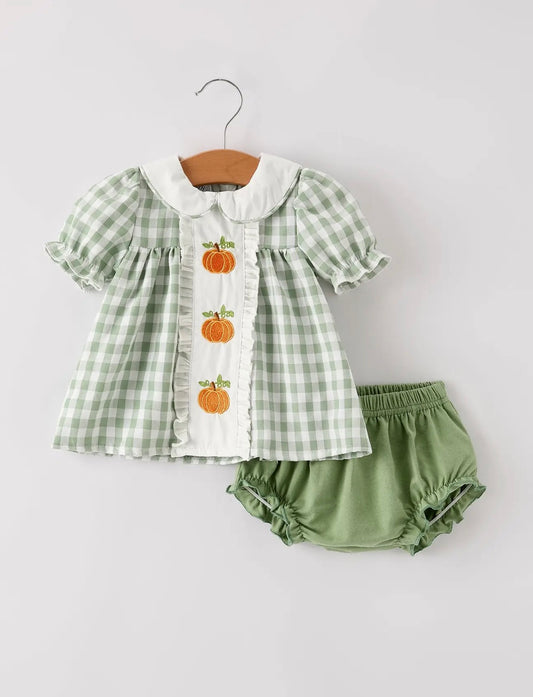 Fall Pumpkin Bloomers Set
