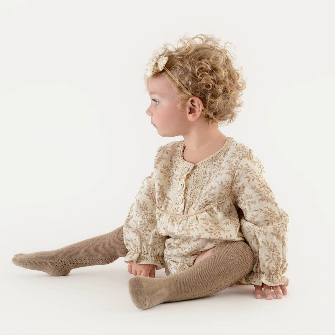 Elodie Long Sleeve Romper & Bow