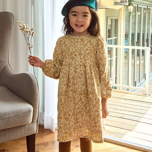 Corduroy Floral Dress
