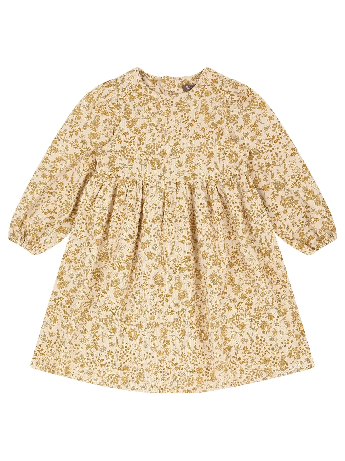 Corduroy Floral Dress