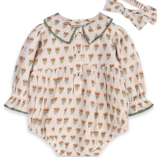 Nira Floral Romper & Headband